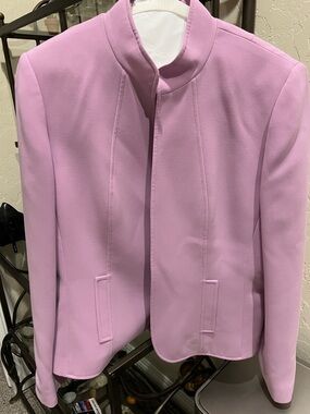 Tahari Lavender Stand-Collar Blazer